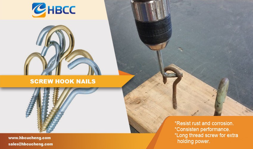 screw hook nails advantage